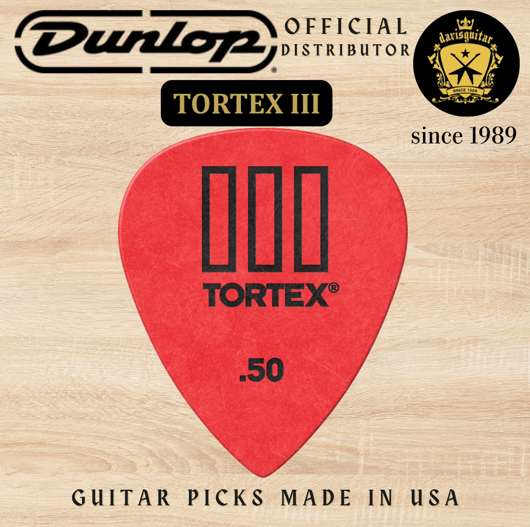 Jim Dunlop Guitar Pick Tortex TIII 0.50mm Made In USA