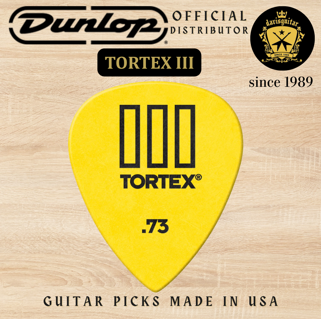 Jim Dunlop Guitar Pick Tortex TIII 0.73mm Made In USA