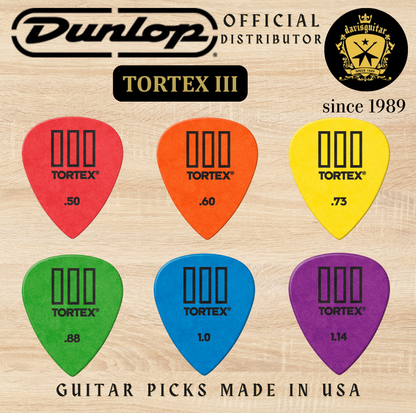 Jim Dunlop Guitar Pick Tortex TIII 0.73mm Made In USA