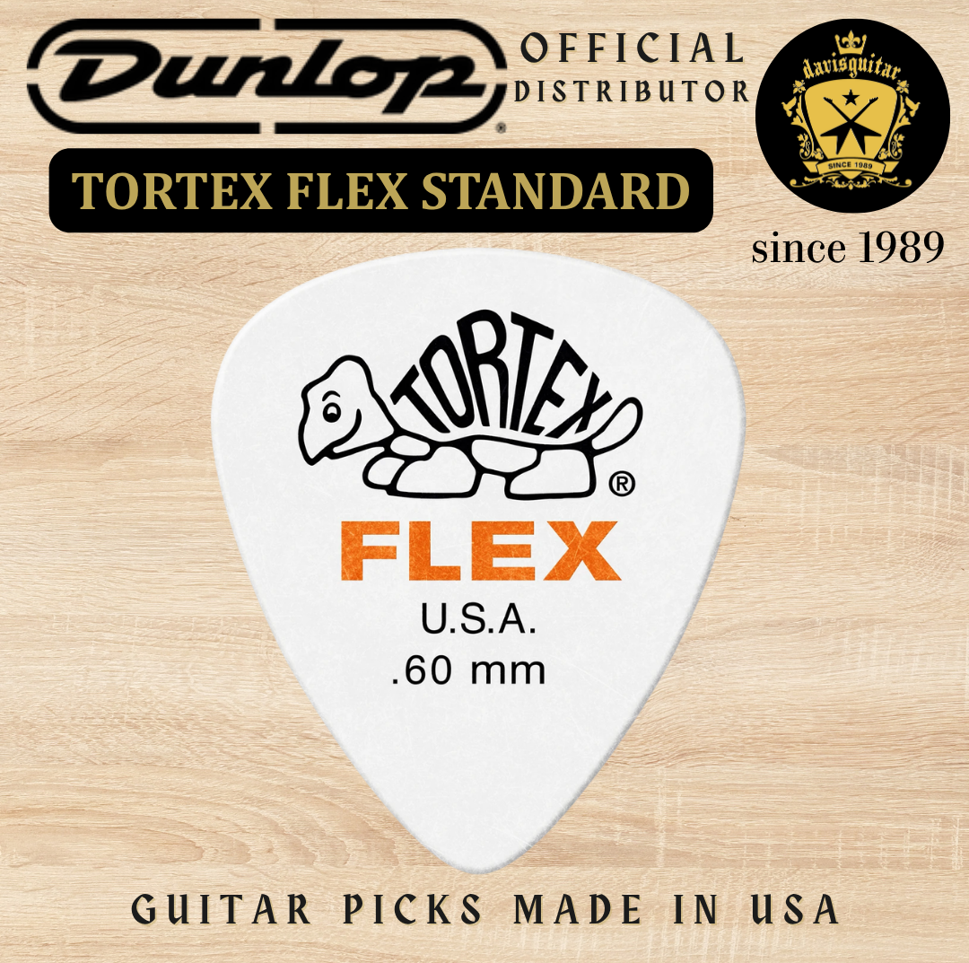 Jim Dunlop Guitar Pick Tortex Flex Standard 0.60mm Made In USA