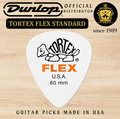 Jim Dunlop Guitar Pick Tortex Flex Standard 0.60mm Made In USA