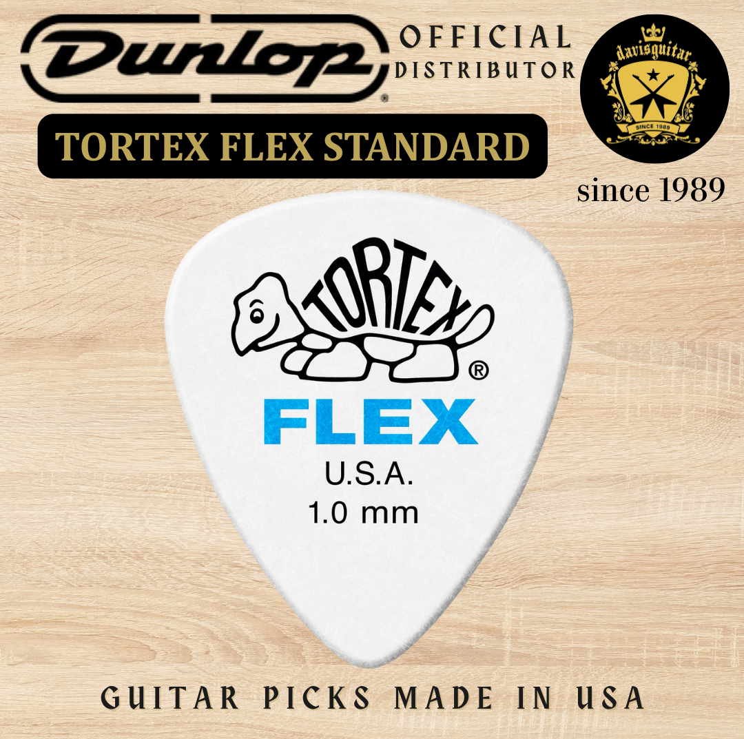 Jim Dunlop Guitar Pick Tortex Flex Standard 1.00mm Made In USA