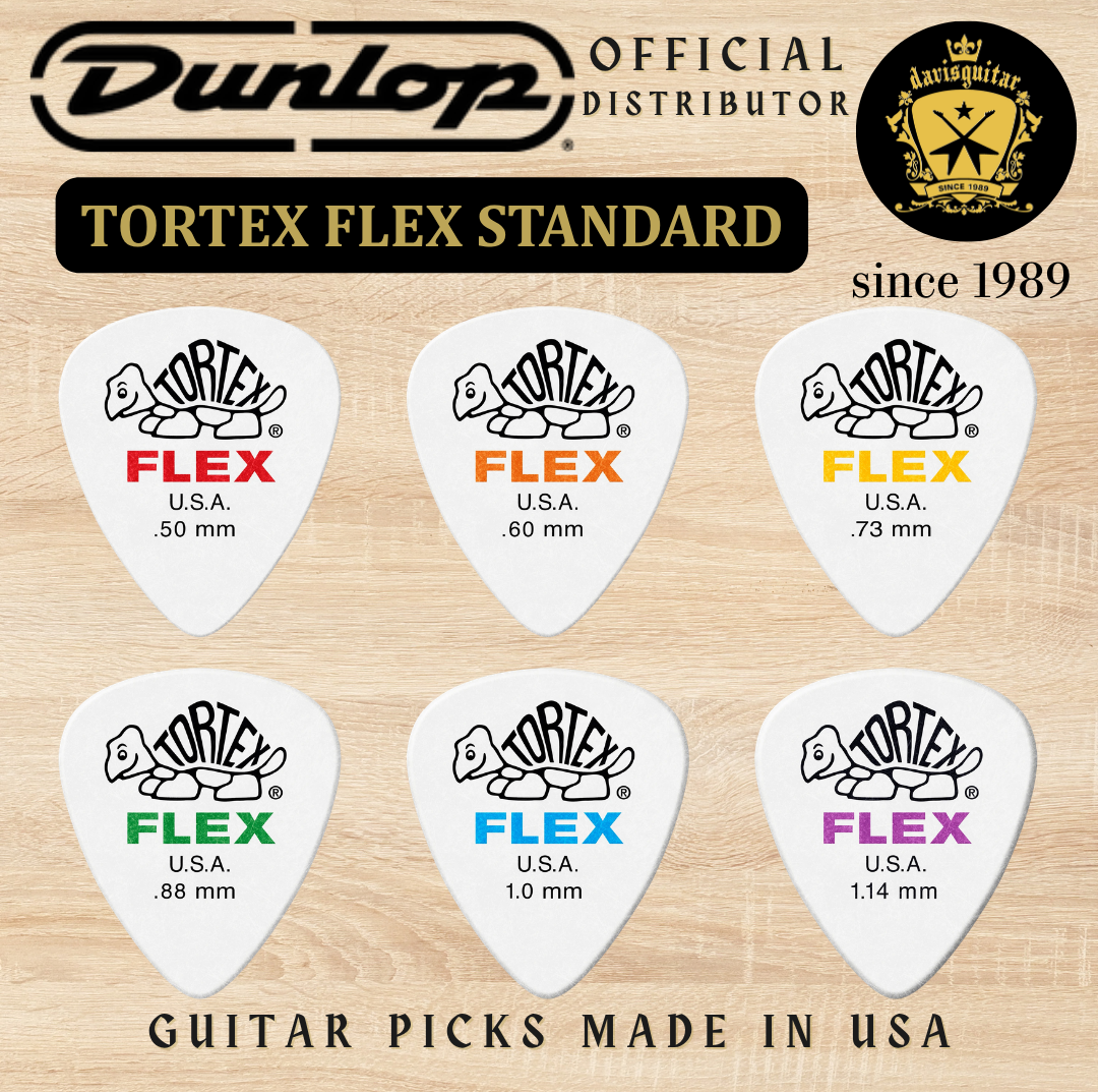 Jim Dunlop Guitar Pick Tortex Flex Standard 0.73mm Made In USA