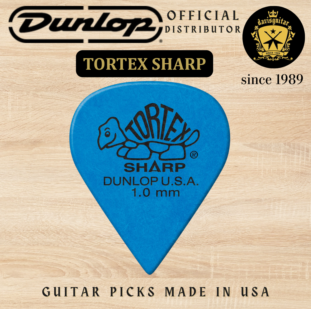 Jim Dunlop Guitar Pick Tortex Sharp 1.00mm Made In USA
