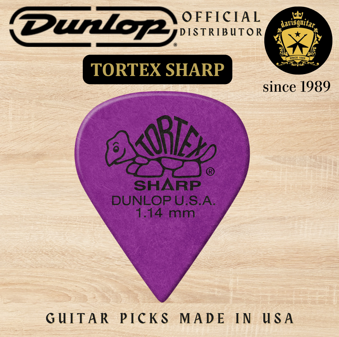Jim Dunlop Guitar Pick Tortex Sharp 1.14mm Made In USA