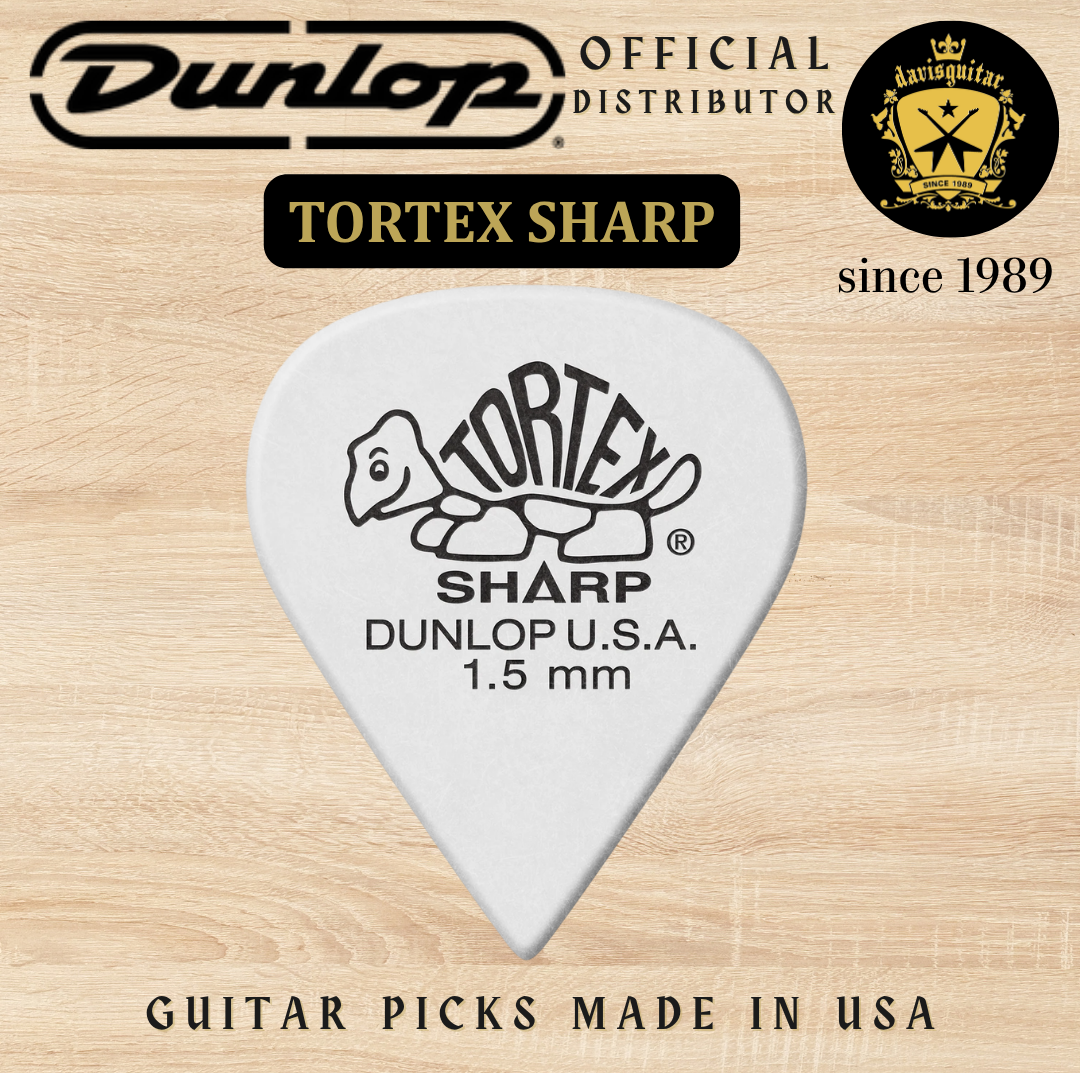 Jim Dunlop Guitar Pick Tortex Sharp 1.50mm Made In USA