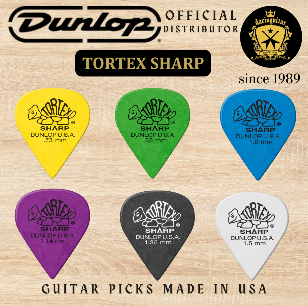 Jim Dunlop Guitar Pick Tortex Sharp 1.00mm Made In USA