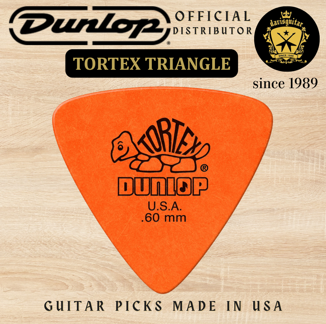 Jim Dunlop Guitar Pick Tortex Triangle 0.60mm Made In USA