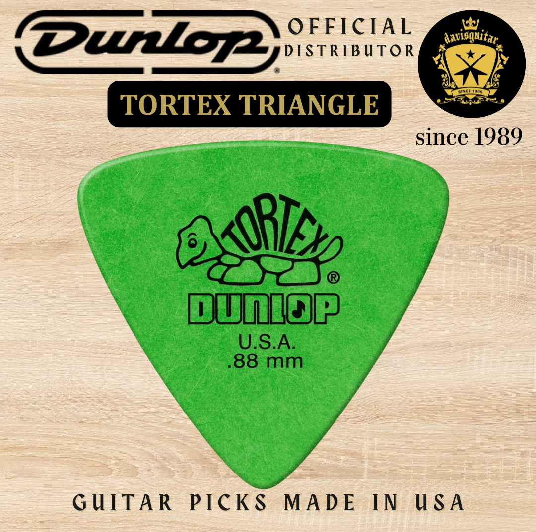 Jim Dunlop Guitar Pick Tortex Triangle 0.88mm Made In USA