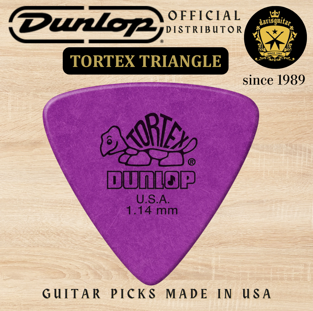 Jim Dunlop Guitar Pick Tortex Triangle 1.14mm Made In USA