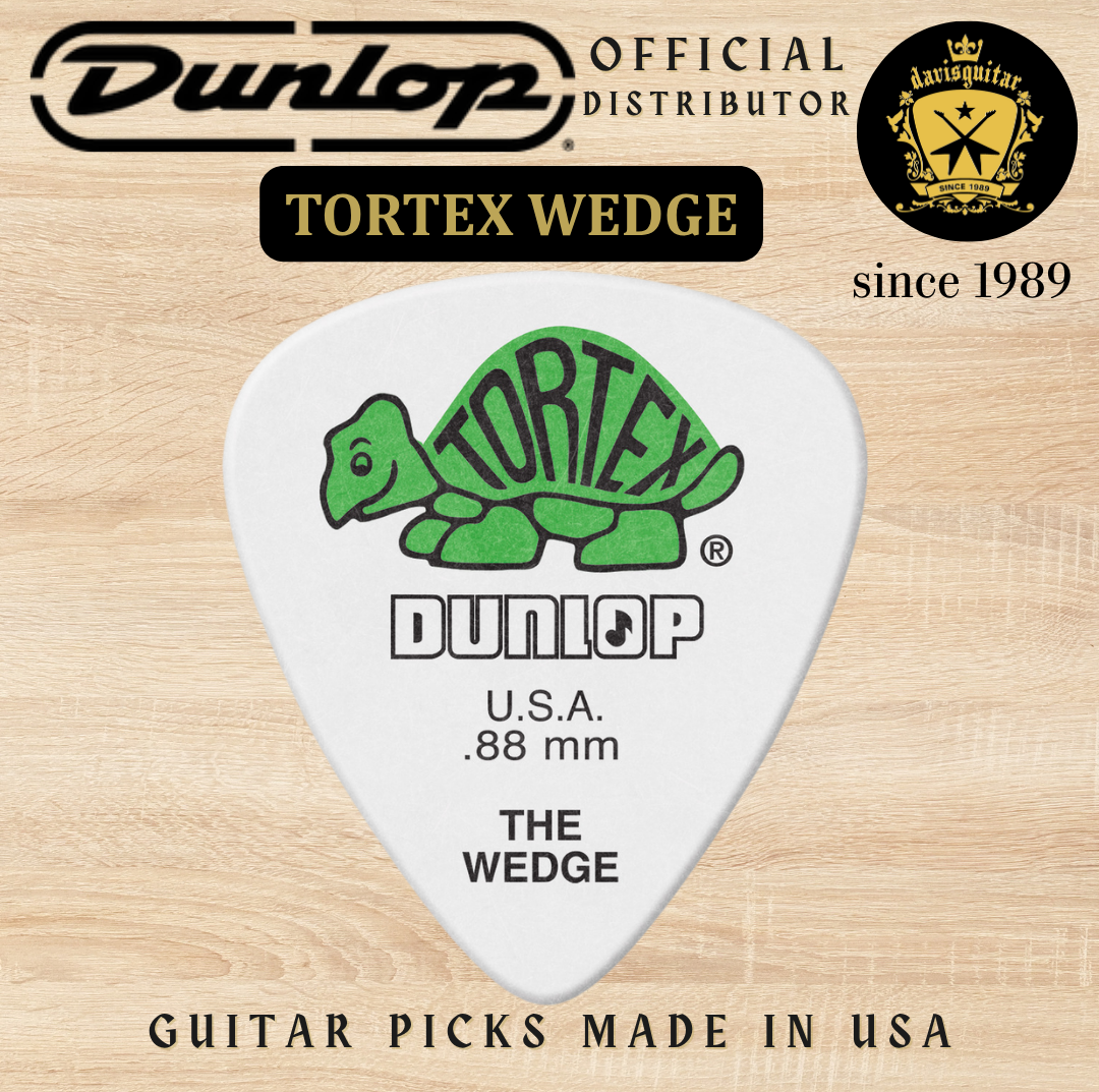 Jim Dunlop Guitar Pick Tortex Wedge 0.88mm Made in USA