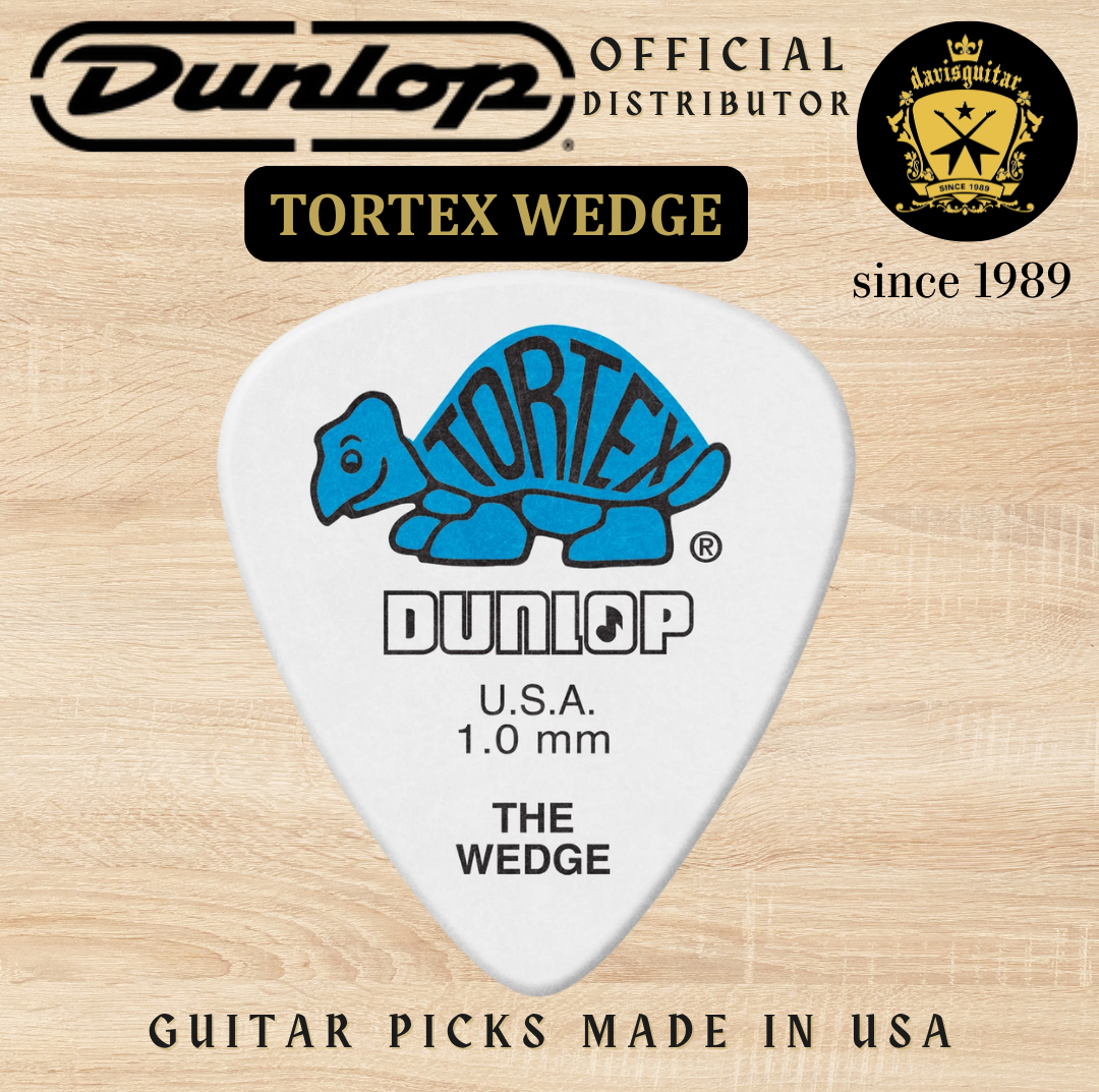Jim Dunlop Guitar Pick Tortex Wedge 1.00mm Made in USA