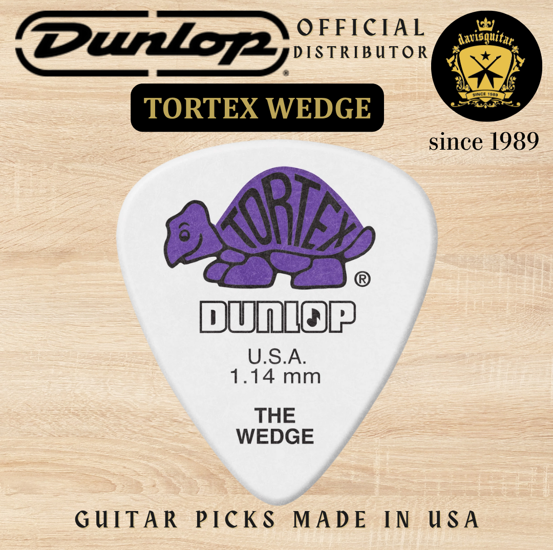 Jim Dunlop Guitar Pick Tortex Wedge 1.14mm Made in USA