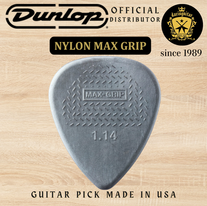 Jim Dunlop Guitar Pick Nylon Max Grip 1.14mm Made In USA