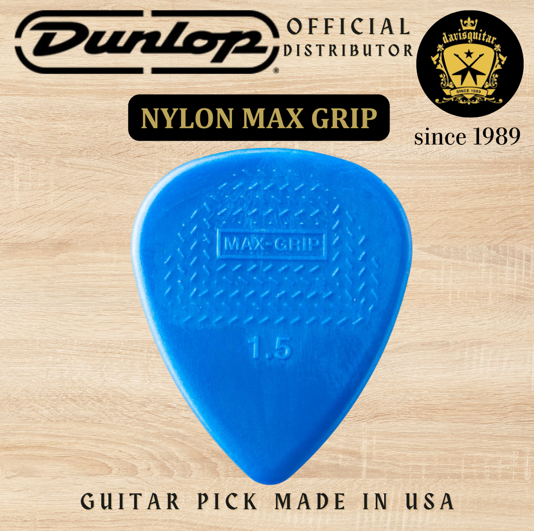 Jim Dunlop Guitar Pick Nylon Max Grip 1.50mm Made In USA