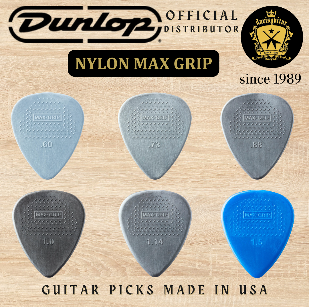 Jim Dunlop Guitar Pick Nylon Max Grip 1.00mm Made In USA