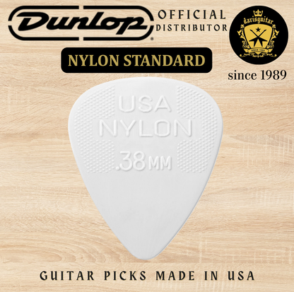 Jim Dunlop Guitar Pick Nylon Standard 0.38mm Made In USA