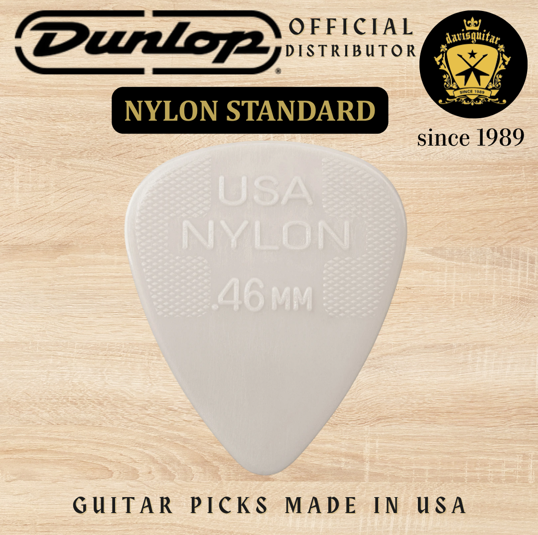 Jim Dunlop Guitar Pick Nylon Standard 0.46mm Made In USA