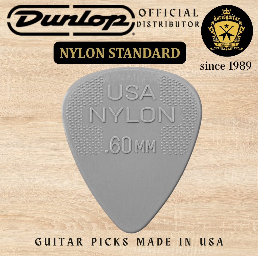 Jim Dunlop Guitar Pick Nylon Standard 0.60mm Made In USA