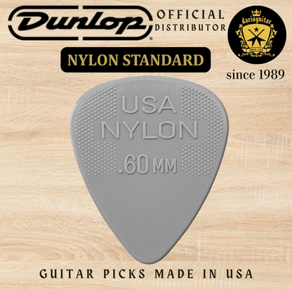 Jim Dunlop Guitar Pick Nylon Standard 0.60mm Made In USA