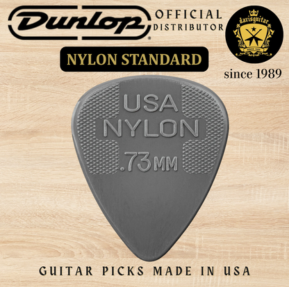 Jim Dunlop Guitar Pick Nylon Standard 0.73mm Made In USA