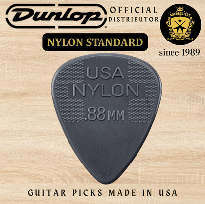Jim Dunlop Guitar Pick Nylon Standard 0.88mm Made In USA