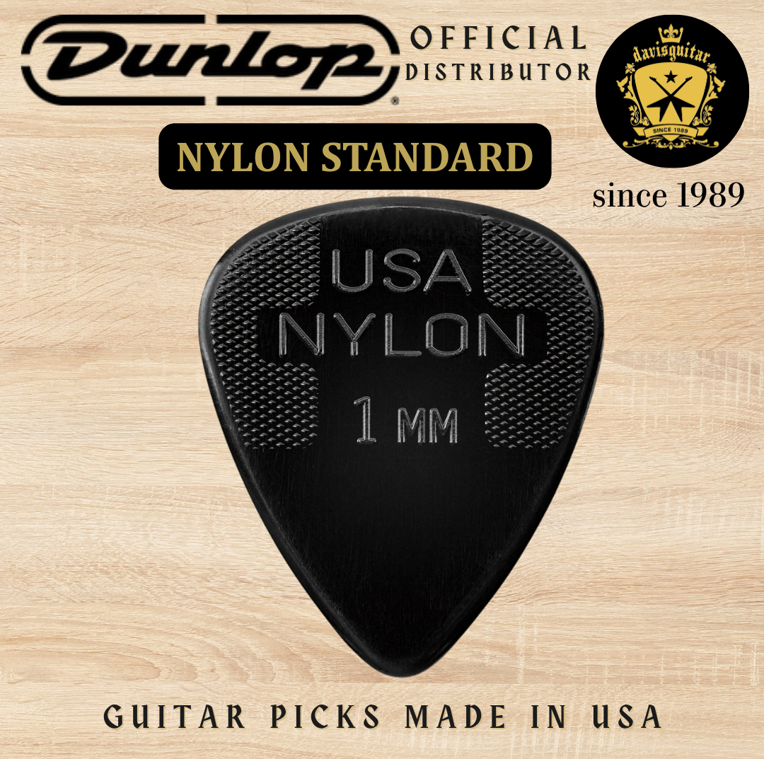 Jim Dunlop Guitar Pick Nylon Standard 1.00mm Made In USA