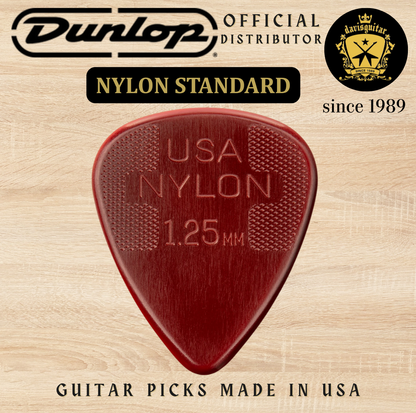 Jim Dunlop Guitar Pick Nylon Standard 1.25mm Made In USA