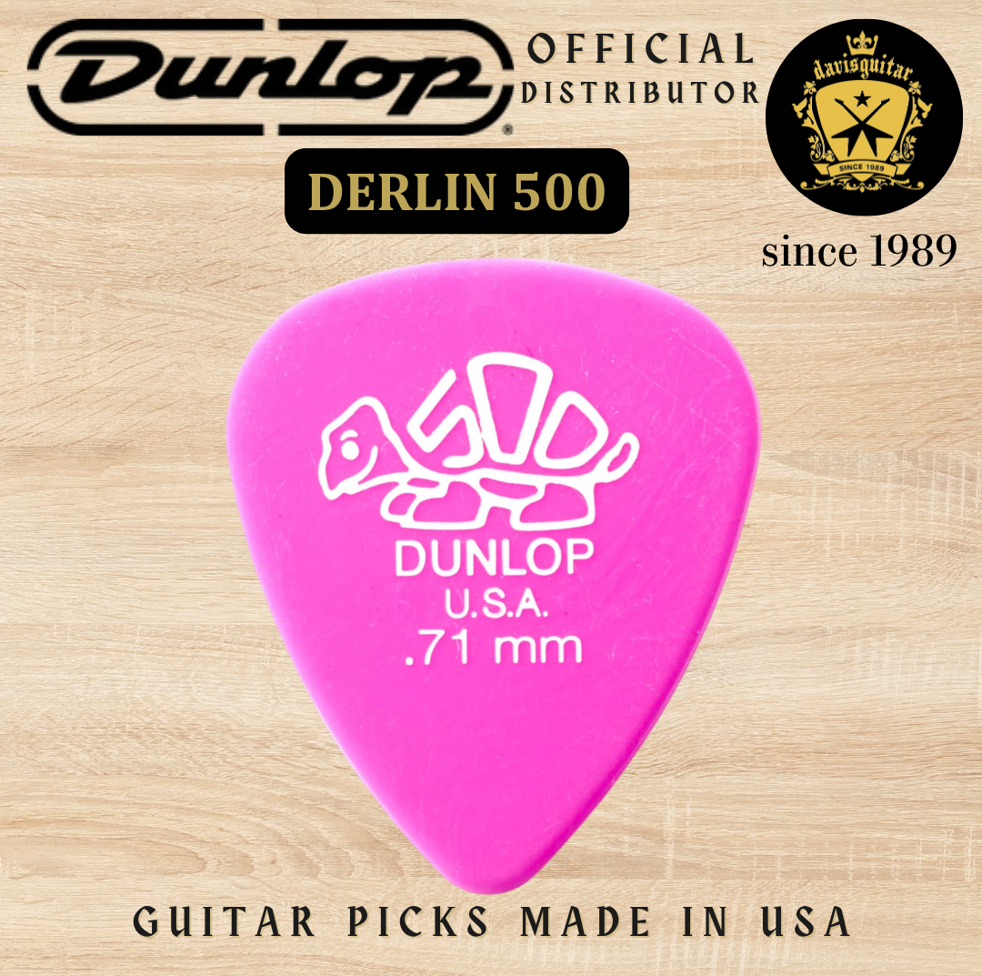 Jim Dunlop Guitar Pick Derlin 500 0.71mm Made In USA