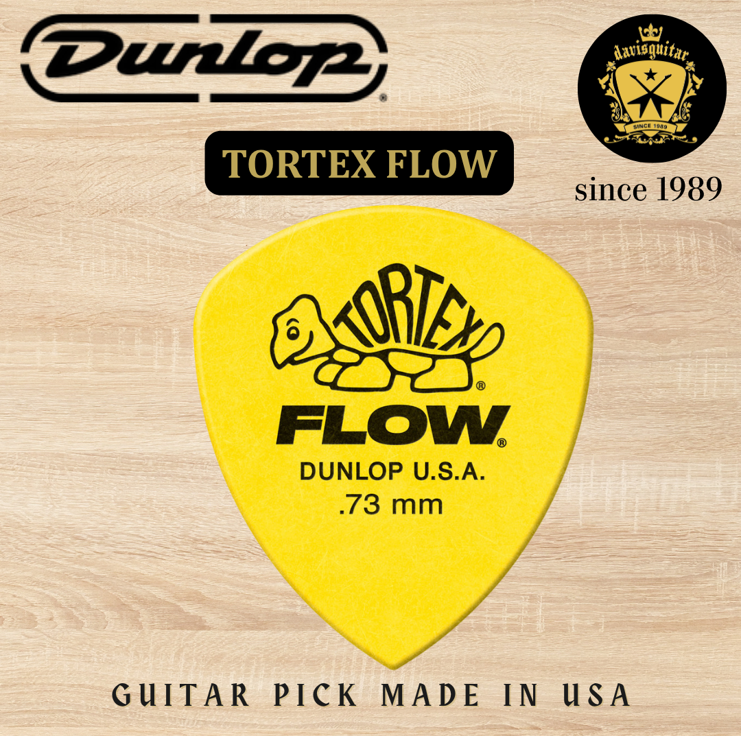 Jim Dunlop Guitar Pick Tortex Flow Pick 0.73mm Made In USA