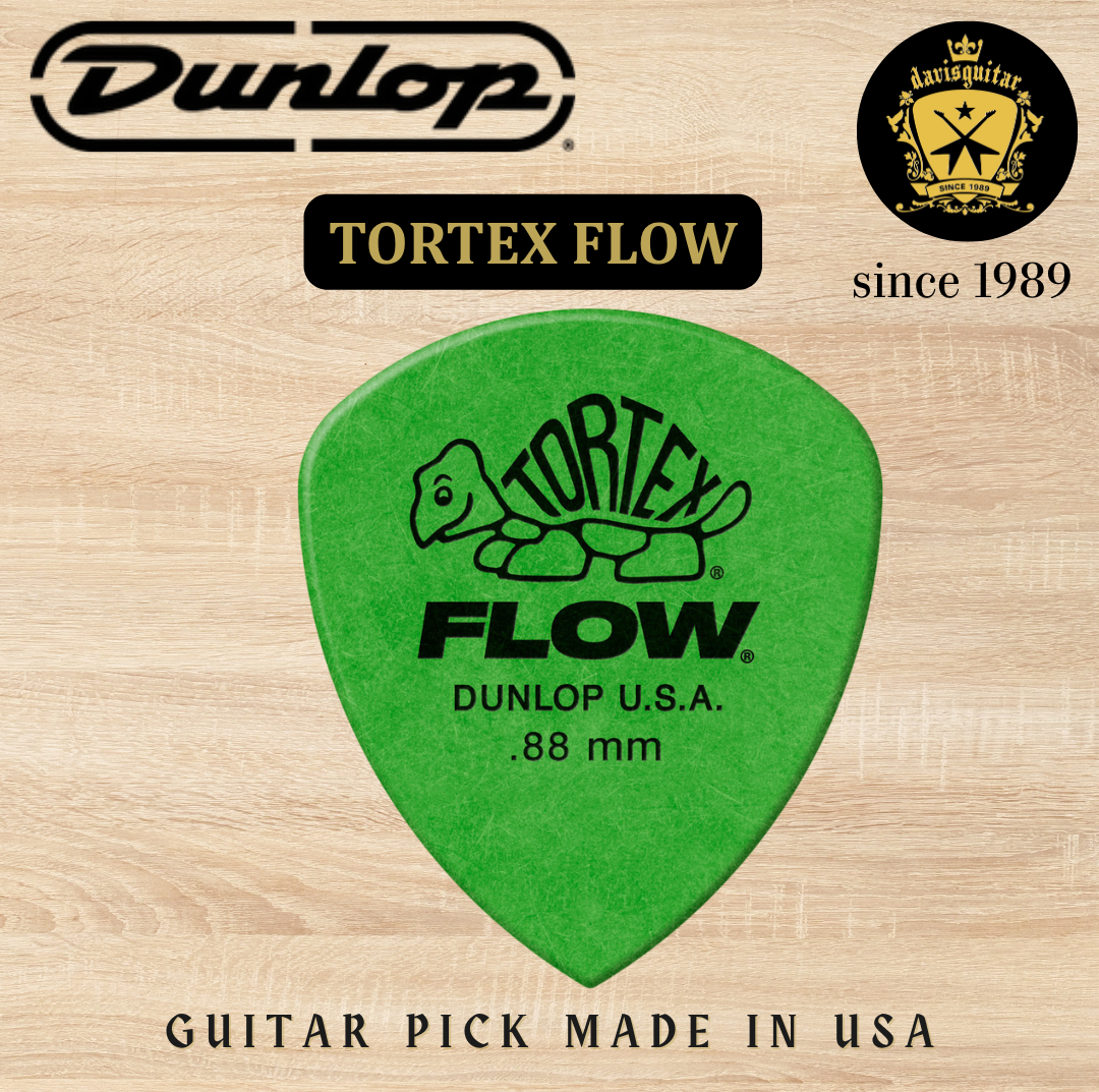 Jim Dunlop Guitar Pick Tortex Flow Pick 0.88mm Made In USA
