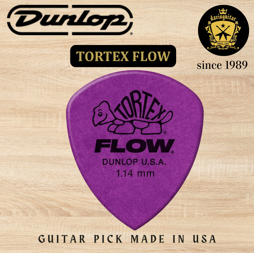 Jim Dunlop Guitar Pick Tortex Flow Pick 1.14mm Made In USA