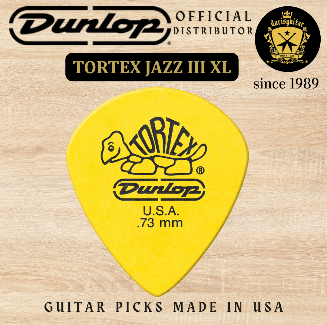 Jim Dunlop Guitar Pick Tortex Jazz III XL Pick 0.73mm Made In USA
