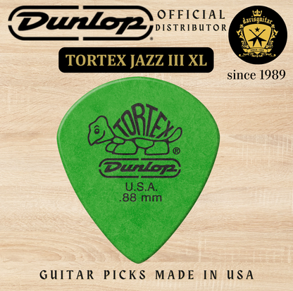 Jim Dunlop Guitar Pick Tortex Jazz III XL 0.88mm Made In USA
