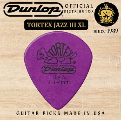Jim Dunlop Guitar Pick Tortex Jazz III XL 1.14mm Made In USA