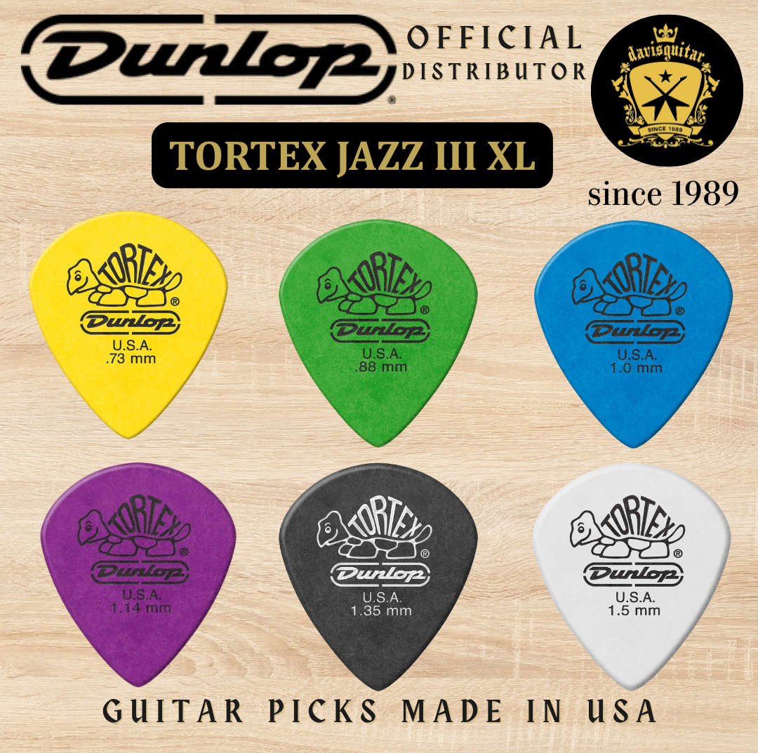 Jim Dunlop Guitar Pick Tortex Jazz III XL 0.88mm Made In USA