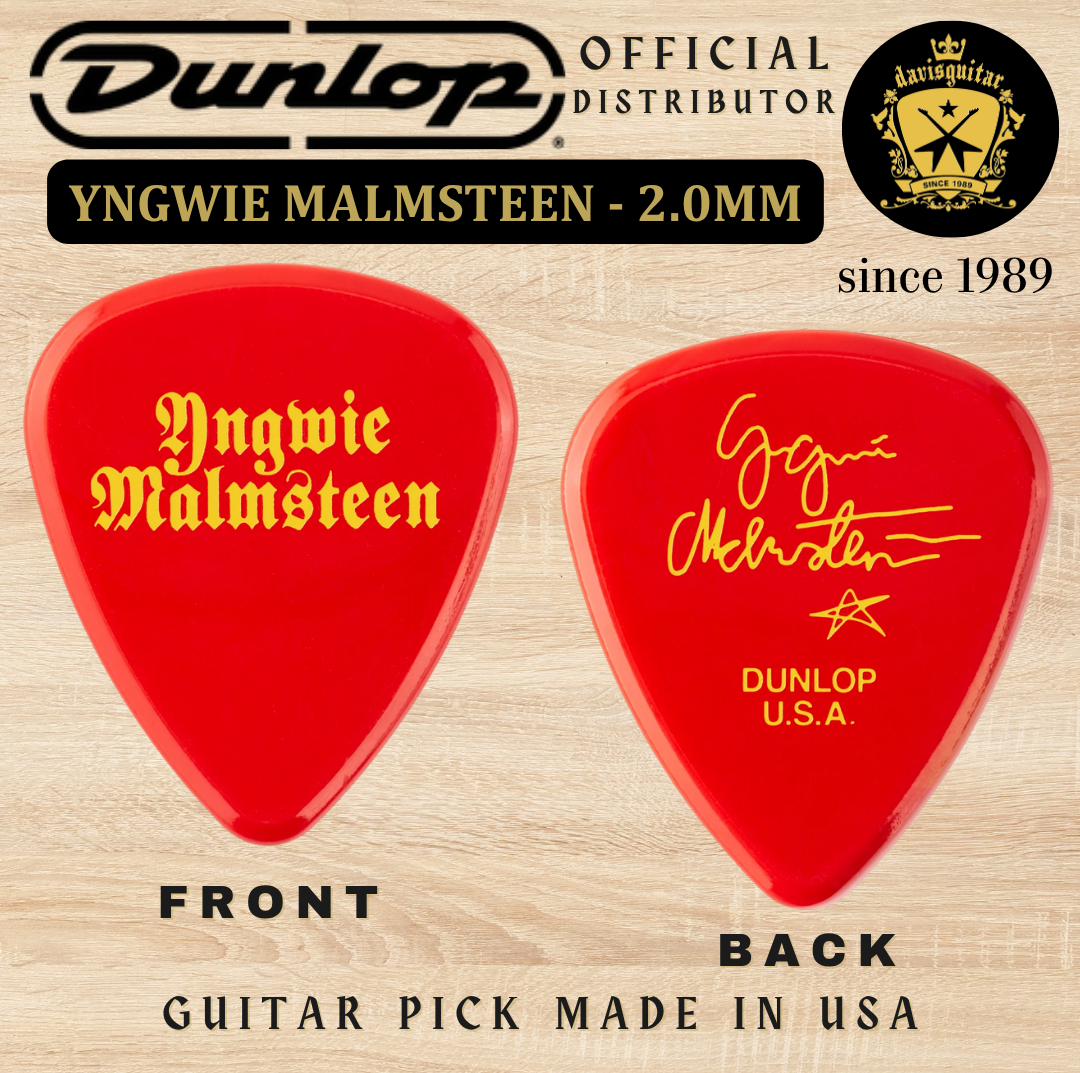 Jim Dunlop Guitar Pick Yngwie Malmsteen Custom Delrin Red 2.0mm YJM-02RD