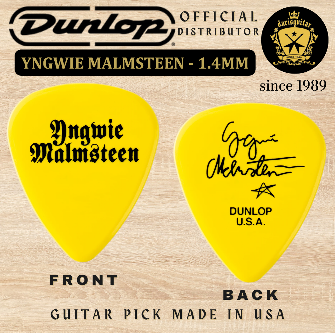 Jim Dunlop Guitar Pick Yngwie Malmsteen Custom Delrin 1.4mm Yellow YJM-03YL