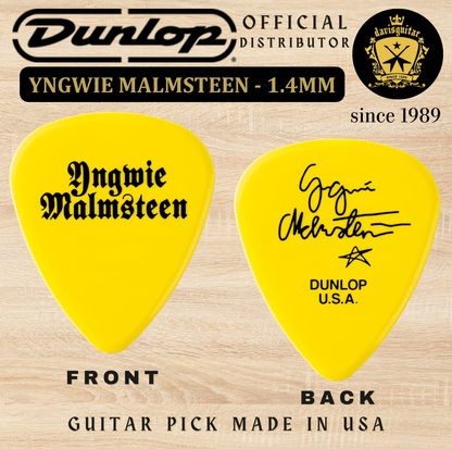 Jim Dunlop Guitar Pick Yngwie Malmsteen Custom Delrin 1.4mm Yellow YJM-03YL