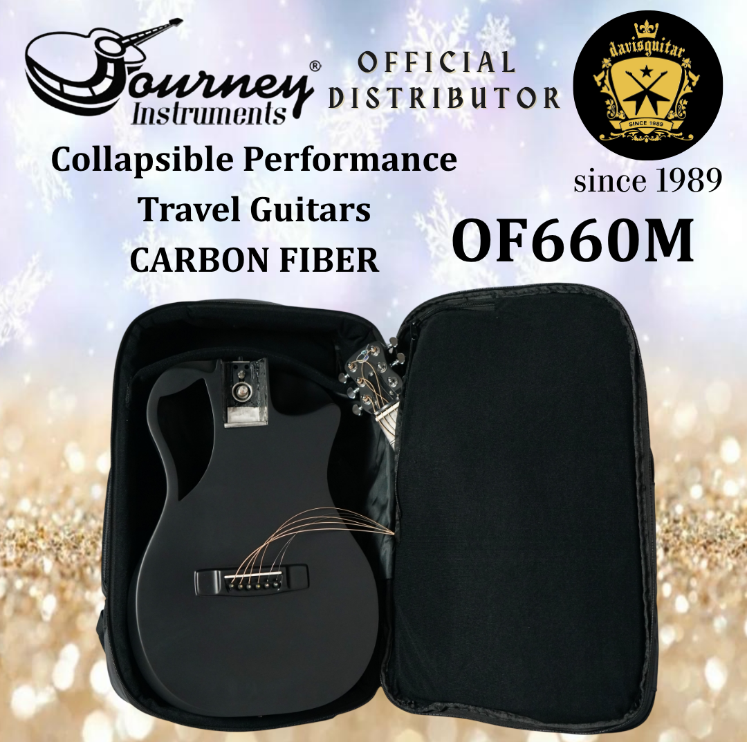 Journey Instruments Travel Guitar Carbon Fiber Collapsible Neck OF660M Matte Black (Preorder)