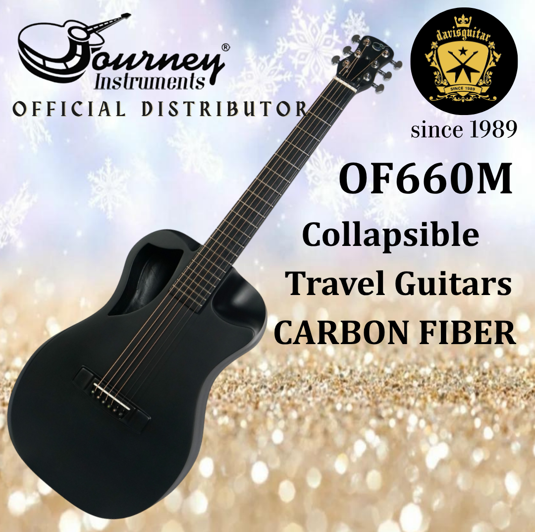 Journey Instruments Travel Guitar Carbon Fiber Collapsible Neck OF660M Matte Black (Preorder)