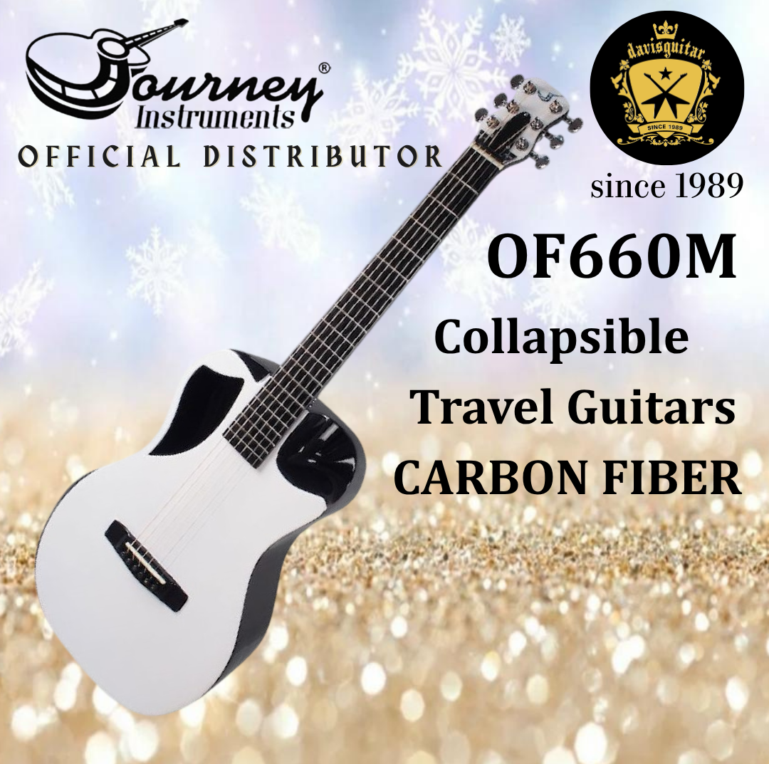 Journey Instruments Travel Acoustic Electric Guitar Carbon Fiber Collapsible Neck OF660W1 Pearl Top (Preorder)