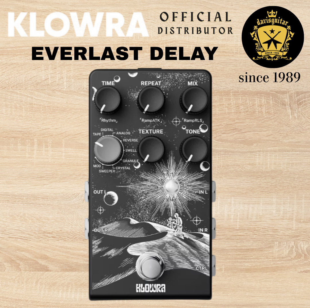 Klowra Guitar Pedal Everlast Delay 9 Mode Stereo Delay Workstation