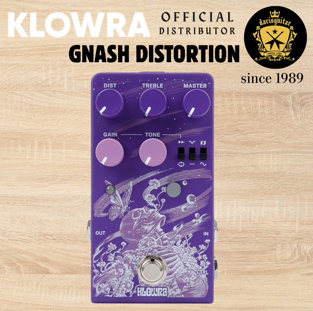 Klowra Guitar Pedal Gnash Distortion Dual Channel Analog Distortion with Wavefolder Technology