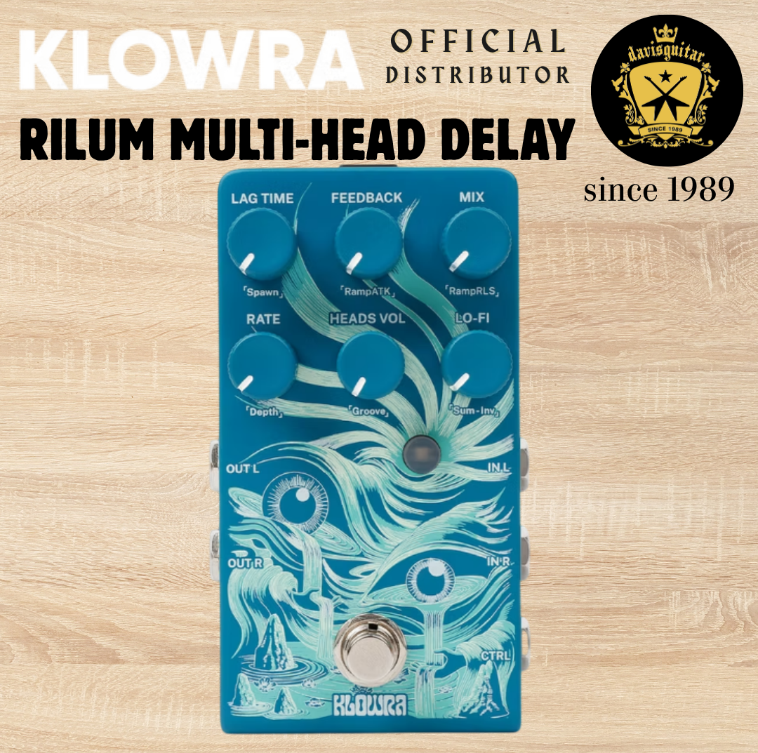 Klowra Guitar Pedal Rilum Multi-Head Delay Modulation