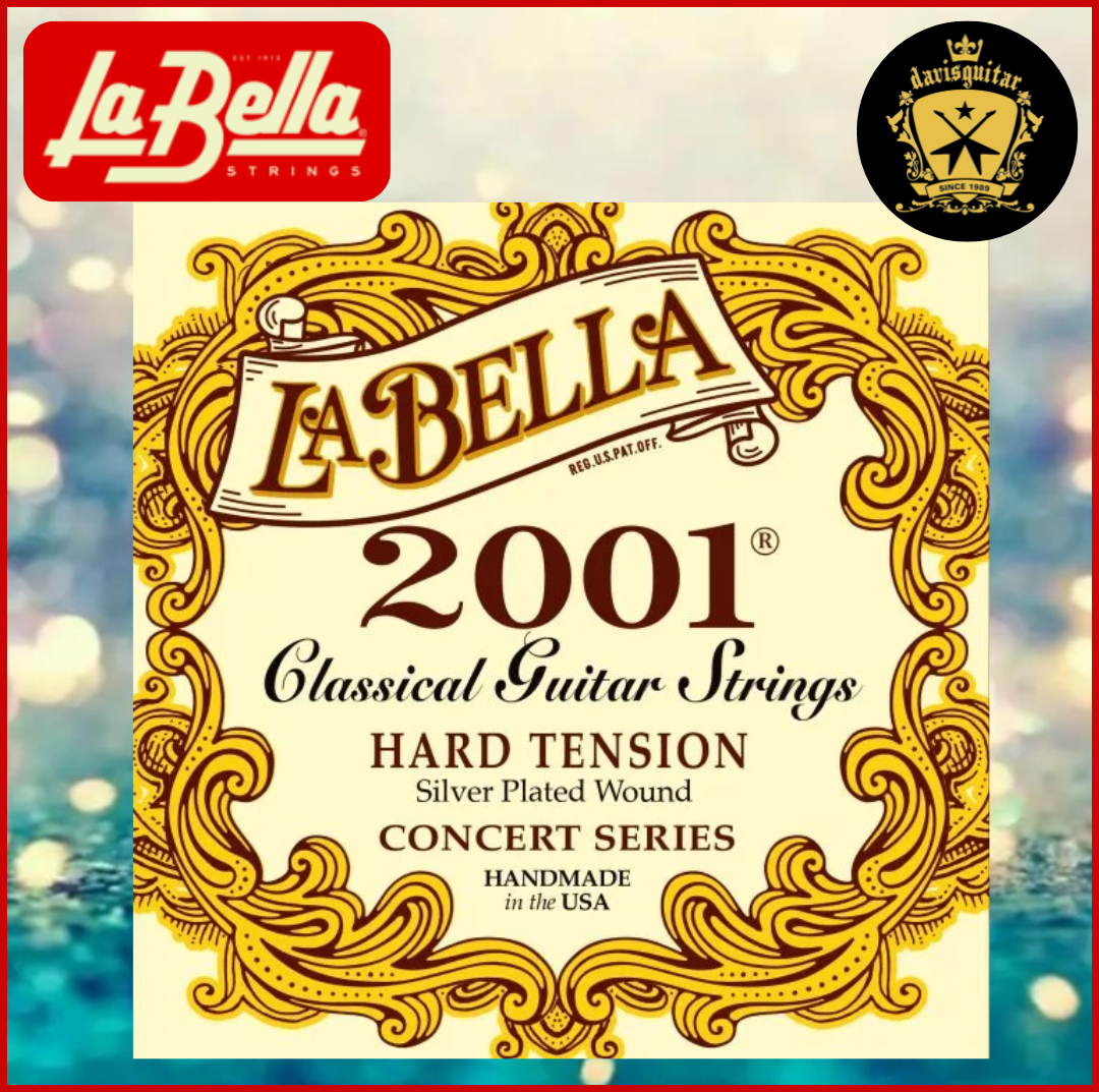 La Bella 2001 Classical Guitar Strings Hard Tension Silver Plated Wound