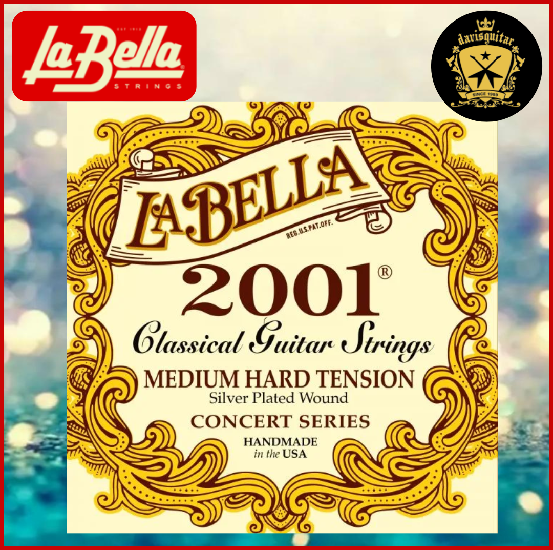 La Bella 2001 Medium Hard Classical Silver Plated Wound Guitar String