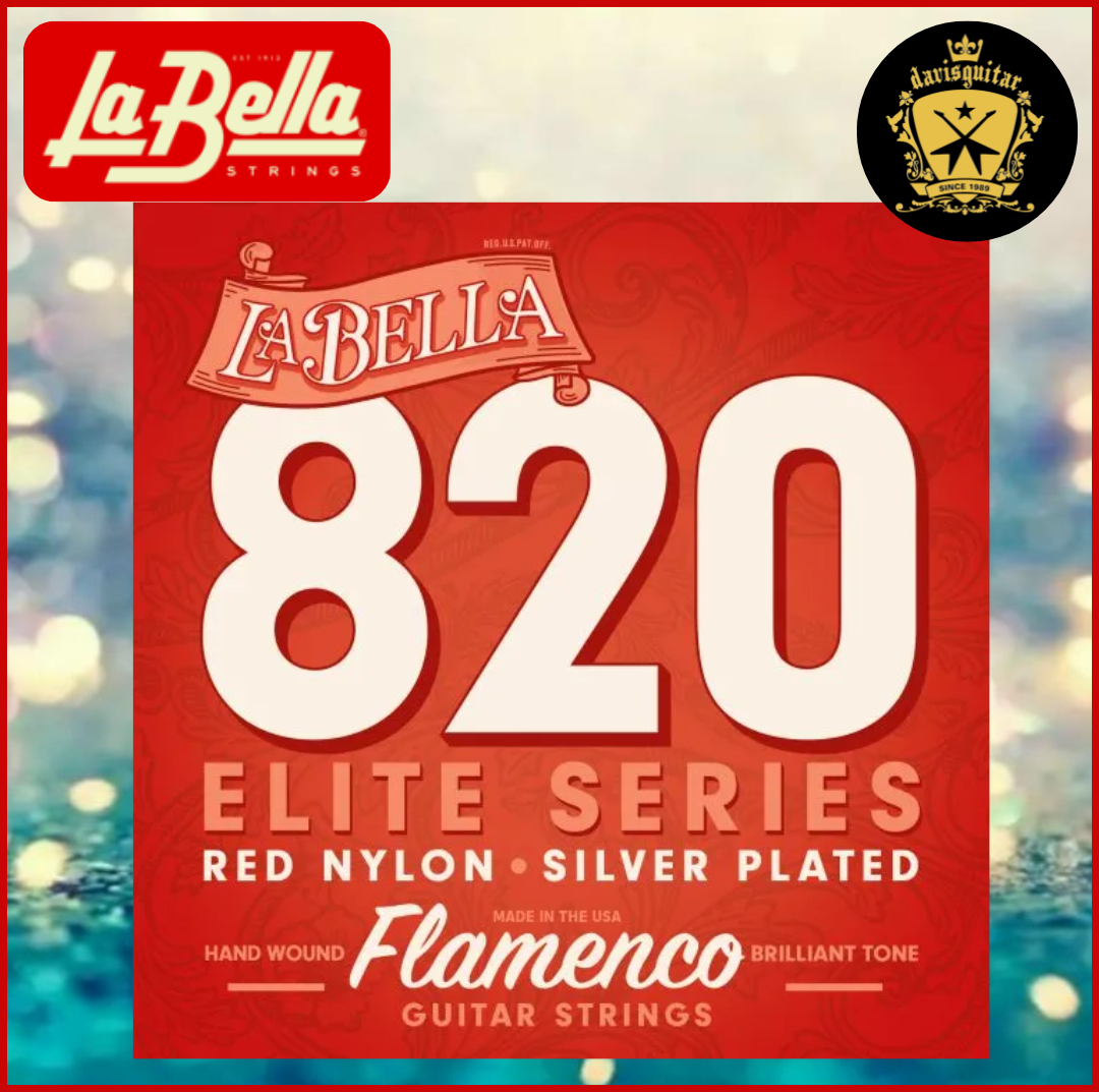 La Bella Flamenco Guitar Strings 820 Red Nylon Silver Plated