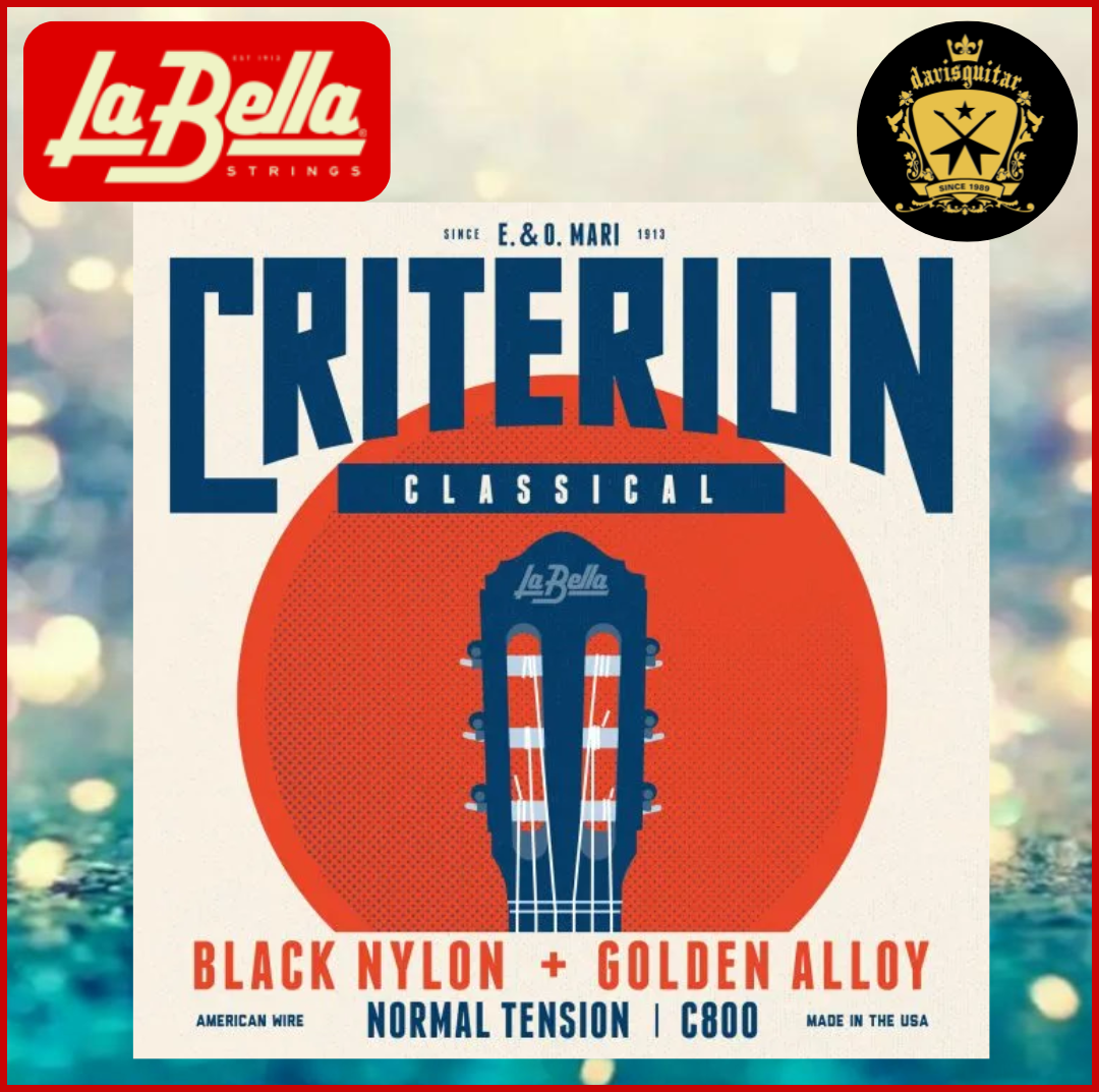 La Bella C-800 Black Nylon Golden Alloy Classical Guitar Strings
