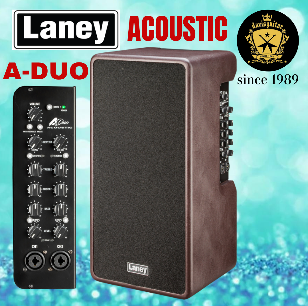 Laney Acoustic Amp A-Duo Dual Channel 3 Band EQ Chorus Reverb Anti Feedback 120 watts